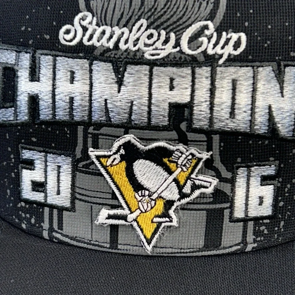 Pittsburgh Penguins 2016 Stanley Cup Champions 47 Brand Mesh Snapback Hat Cap